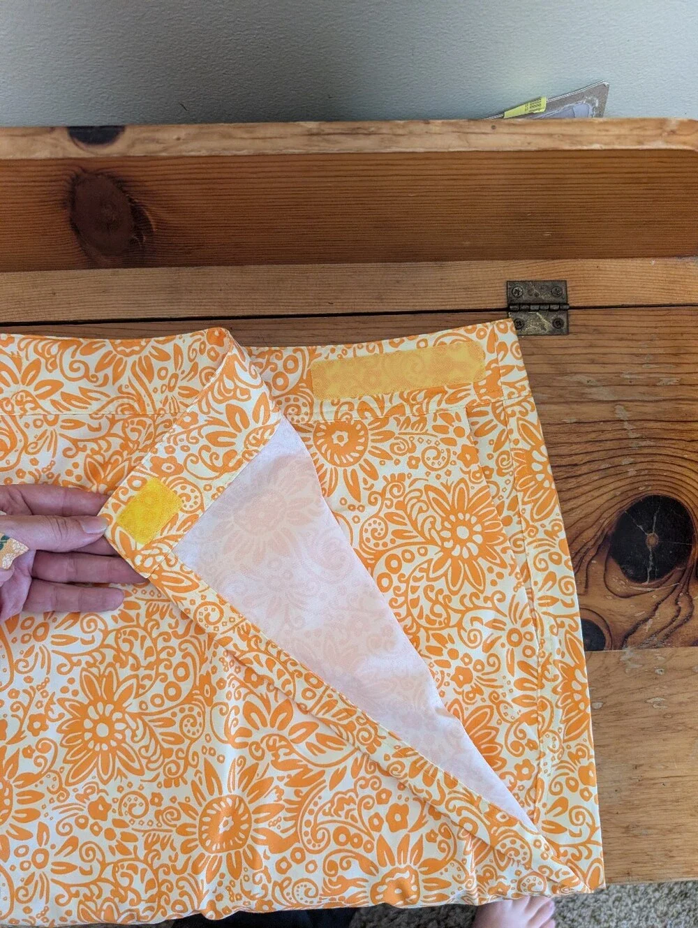RipSkirt Marigold Yellow & White Floral Wrap Skirt XL